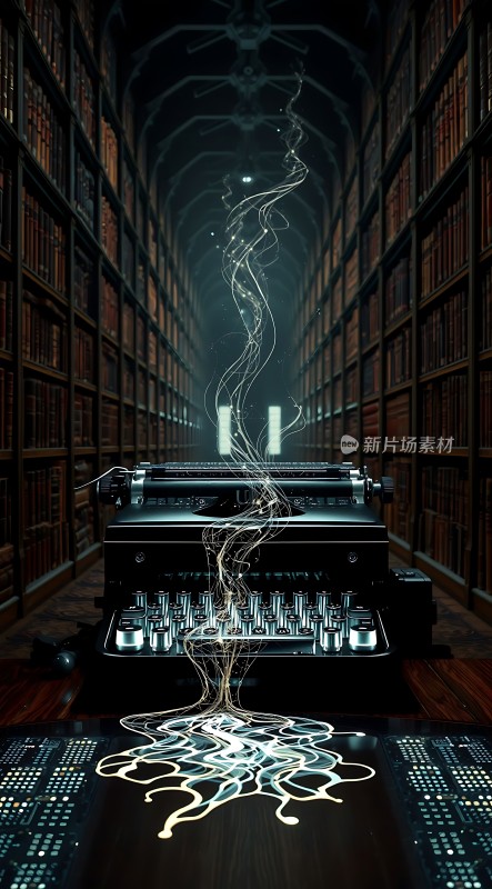 书架上的神秘能量流