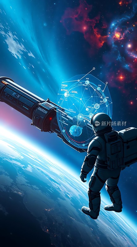 太空探索宇航员与宇宙飞船