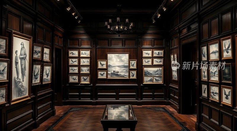 艺术殿堂画作与自然共融之美