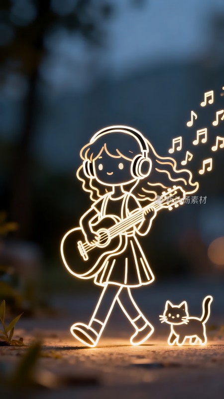 音乐与友谊的夜晚漫步