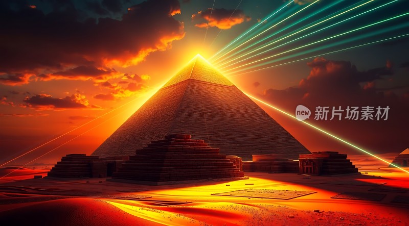 太阳金字塔日落奇观