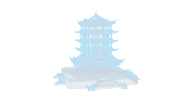 黄鹤楼 登高武汉地标标志性建筑高塔祈福