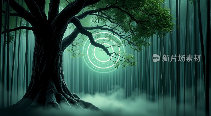 神秘森林中的古老大树