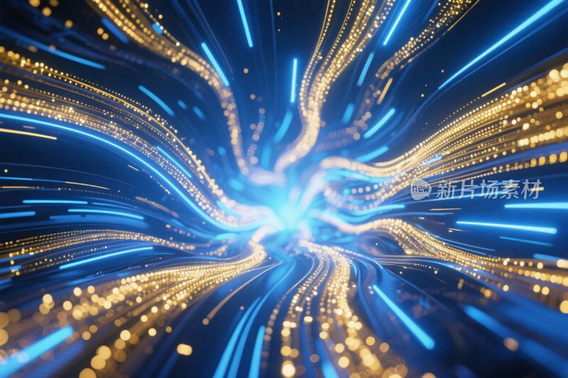 科技光轨隧道特效图