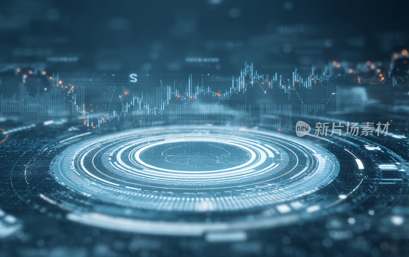 科技感金融数据背景画面