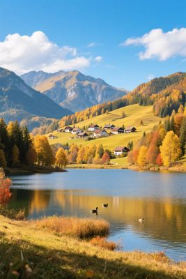 山间湖畔秋日美景 山间湖畔秋日美景