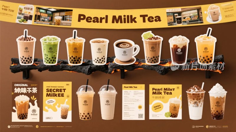 珍珠奶茶宣传展示图
