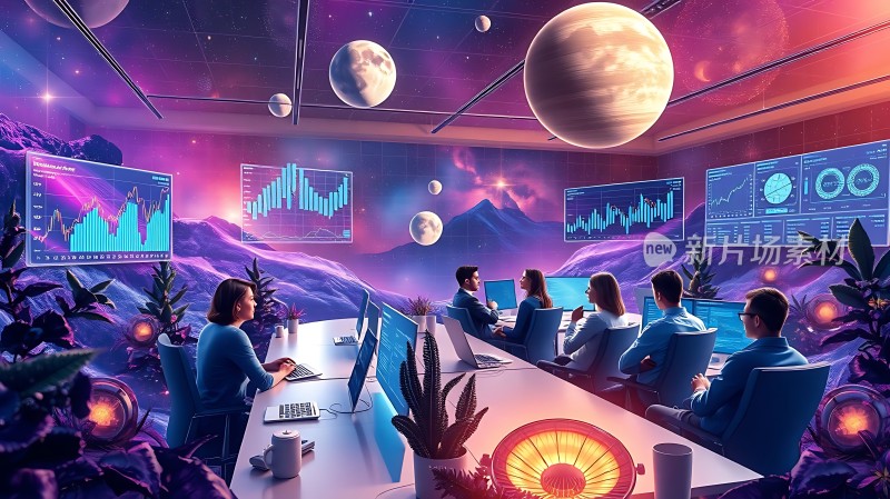 星际金融中心未来交易现场