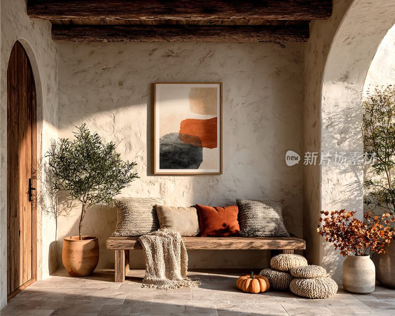 温馨自然风室内角落场景