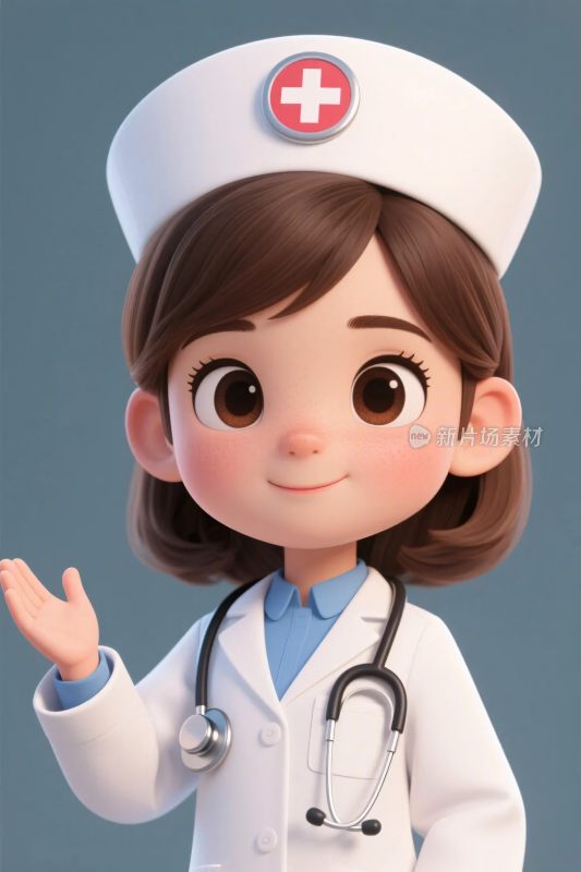 卡通护士插画