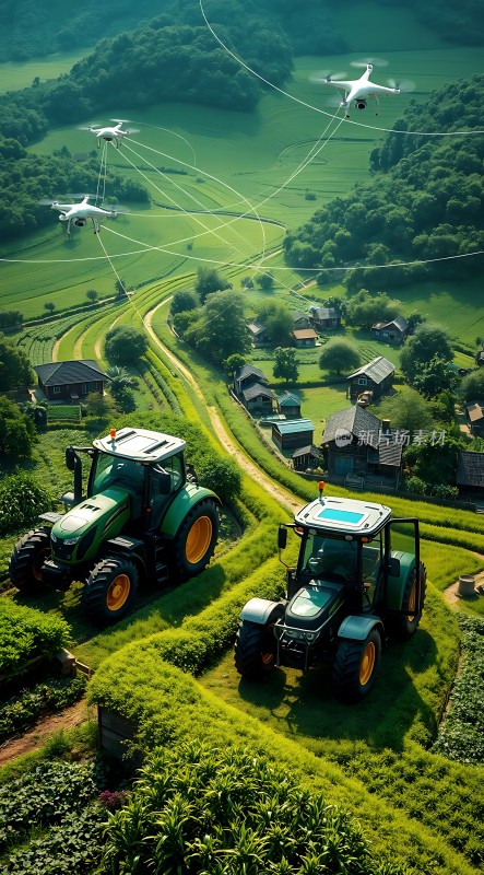 科技助力绿色农业无人机与拖拉机协同作业