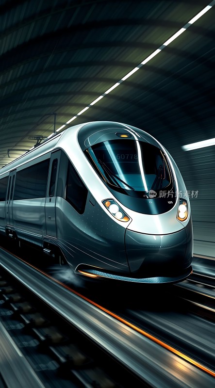 高铁隧道疾驰