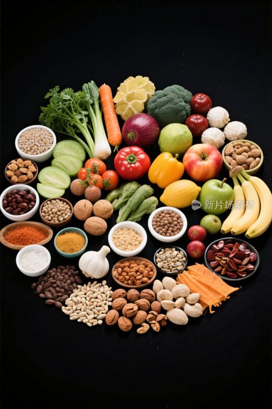 食材集合艺术展示