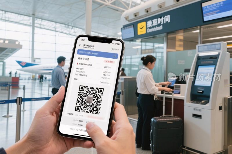 机场扫码登机界面