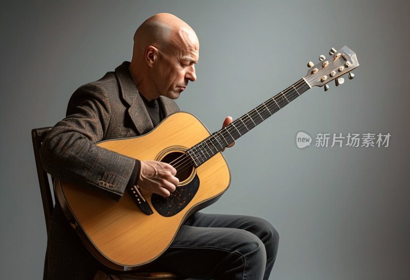 秃头吉他手侧写