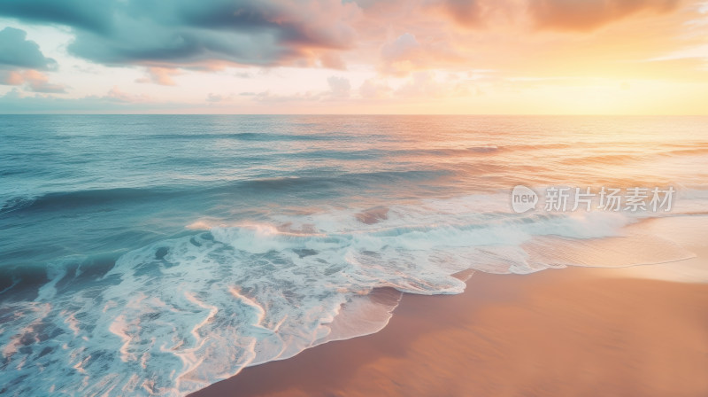 海浪拍打海岸