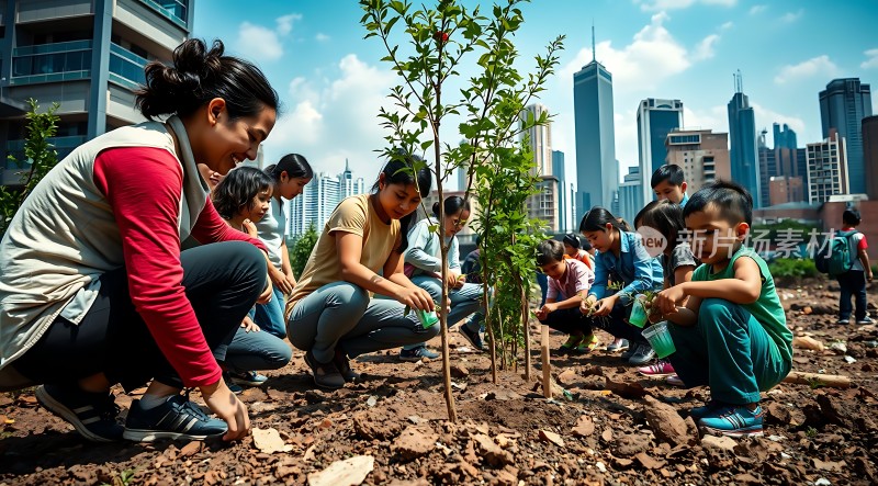 城市绿化共筑绿色家园
