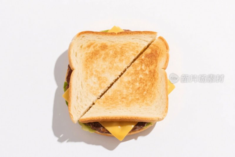 切分烤面包三明治