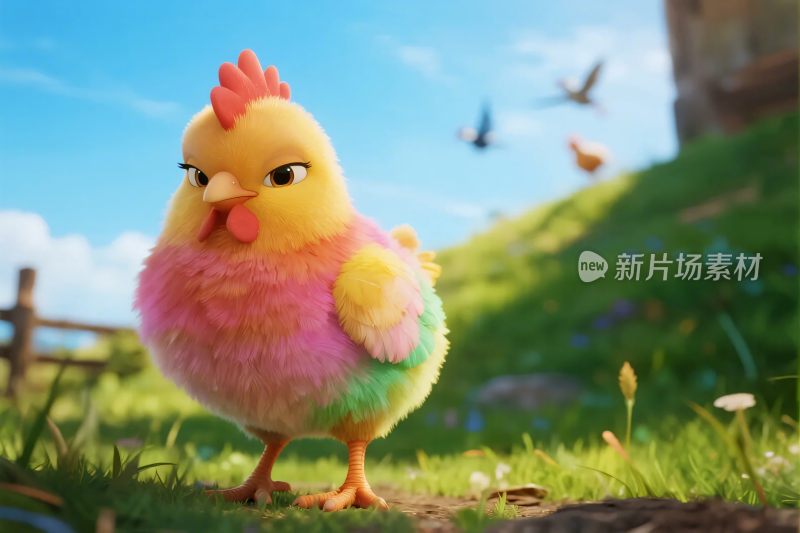 彩色小鸡卡通形象