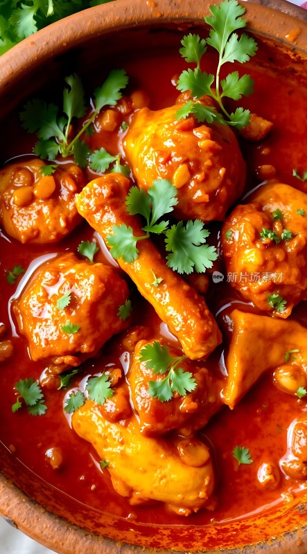 香辣鸡块炖豆子