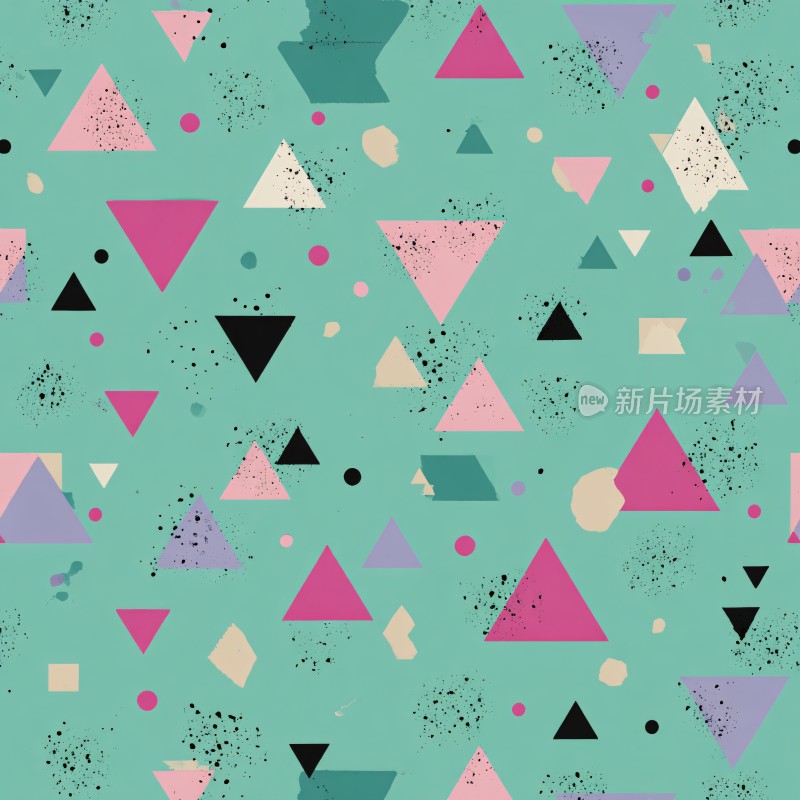 多彩几何图案背景插画