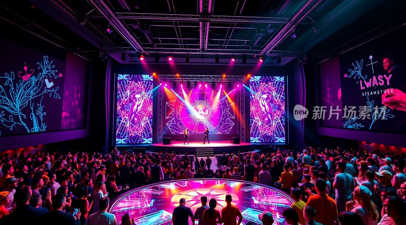 舞台灯光秀现场观众互动