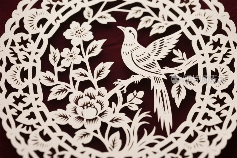 剪纸花鸟装饰艺术