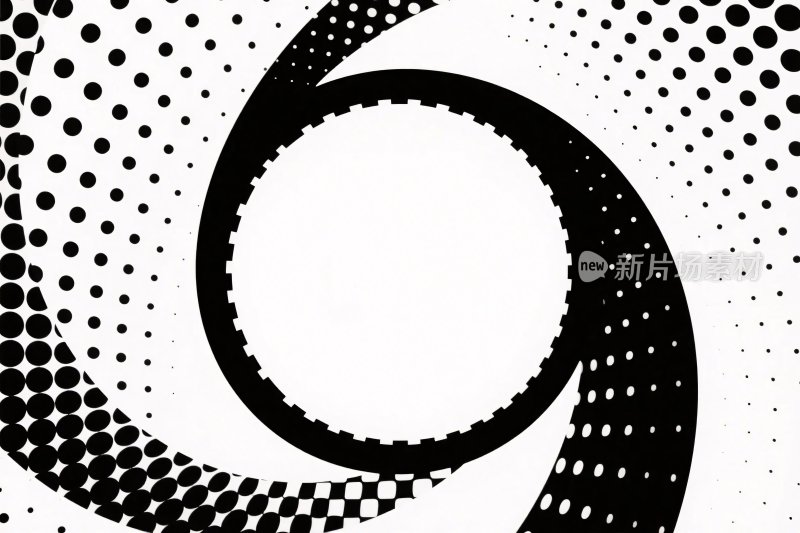 黑白抽象漩涡图案
