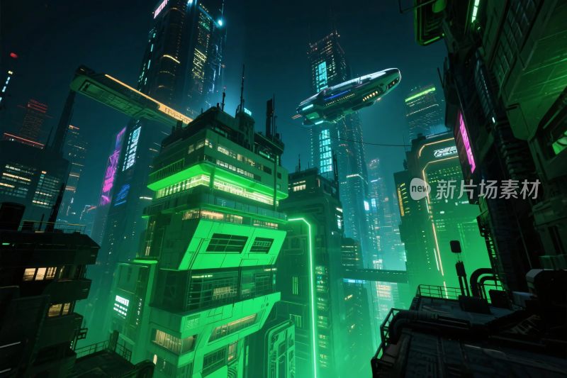 未来城市科幻插画