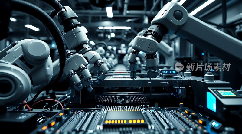 智能机器人生产线高效运作