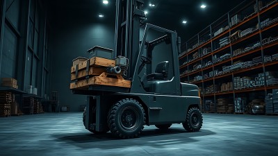 仓库里的叉车搬运货物 仓库里的叉车搬运货物