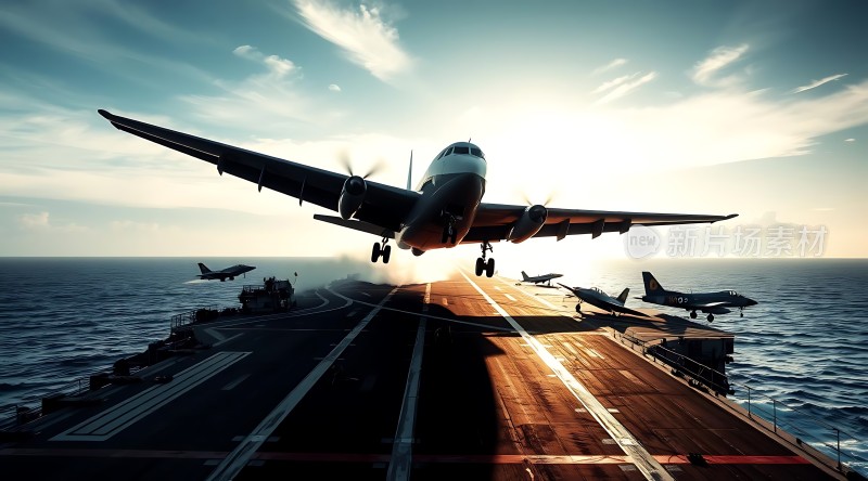 航母起飞海天一色显雄风