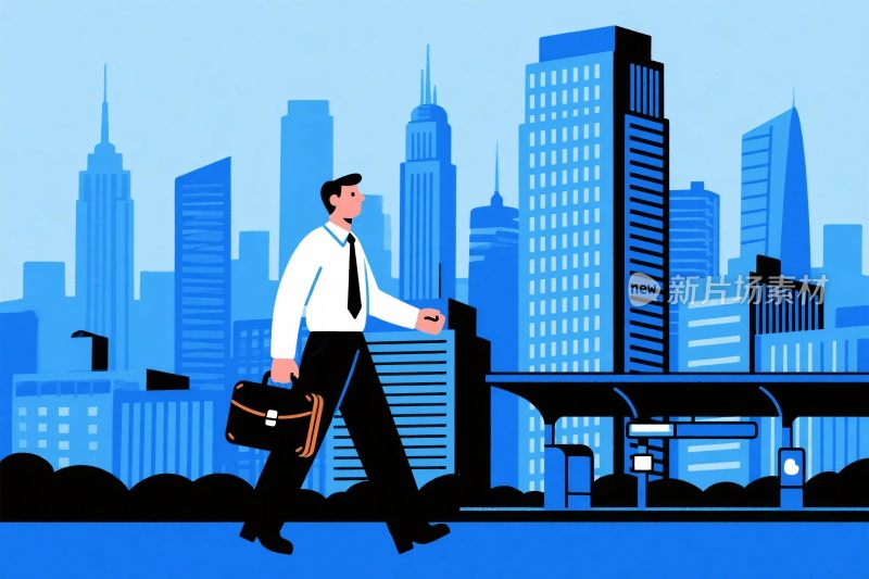 都市商务职场插画