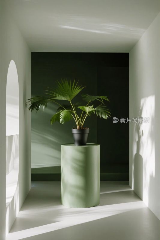 室内绿植简约场景
