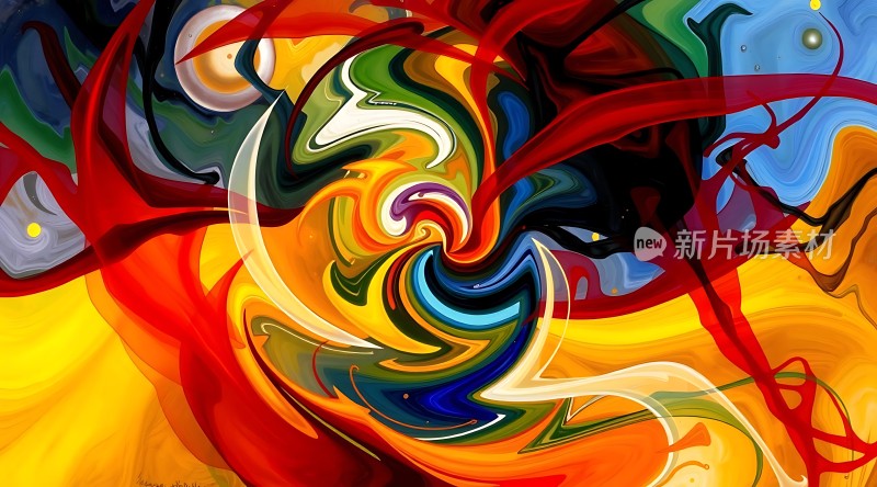色彩漩涡抽象艺术之美