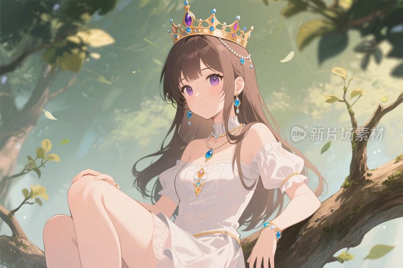 动漫风格女性插画角色