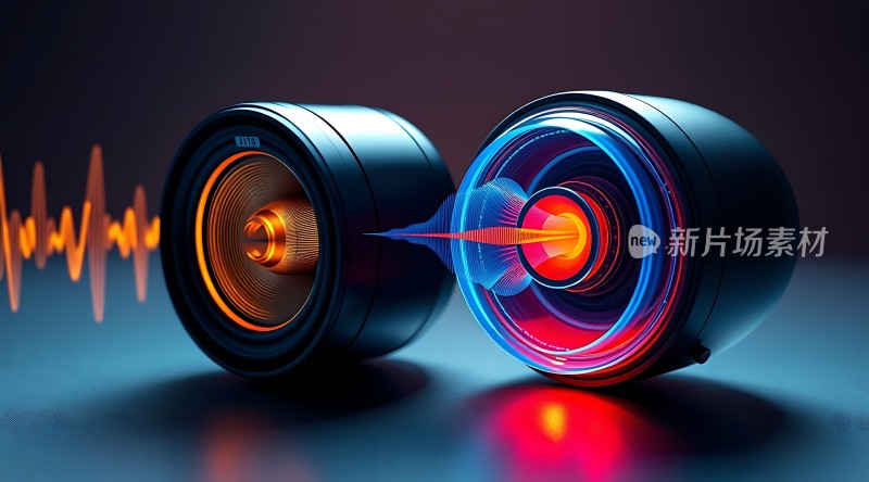 新片场素材科技感音响设备展示