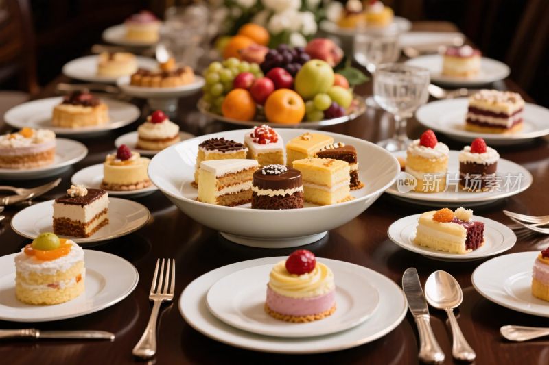 甜点摆盘展示图