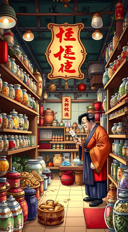药铺里的老中医