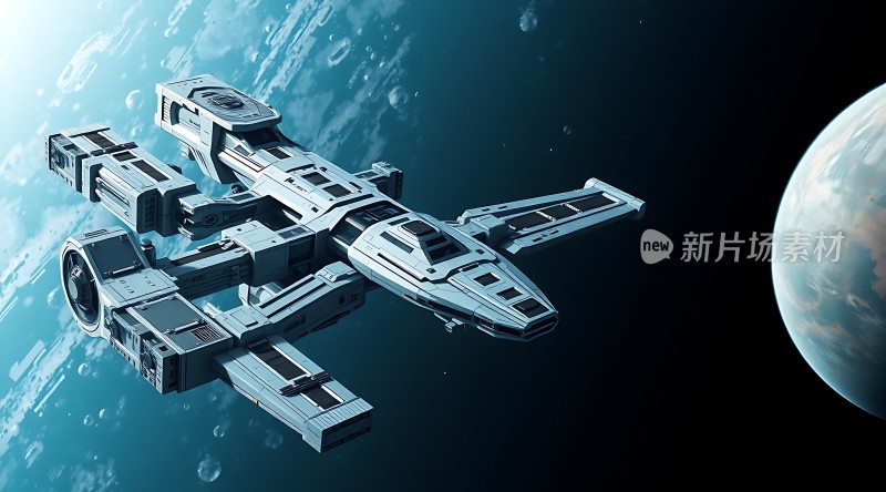 星际飞船遨游宇宙