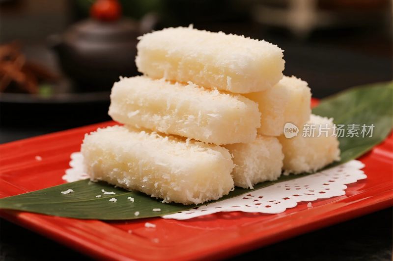椰蓉糯米糕美食展示