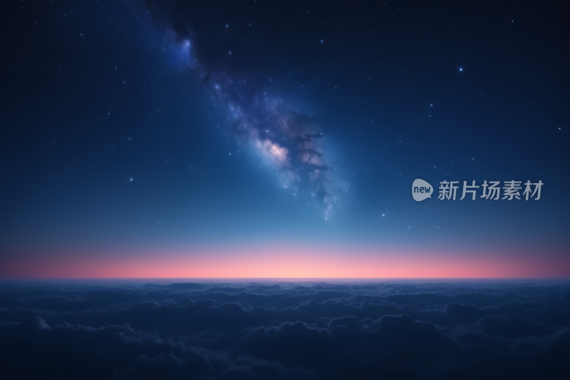 星系的视角天空中一颗明亮的星星背景图片