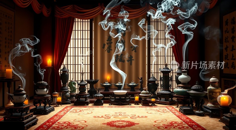 古香古色室内场景