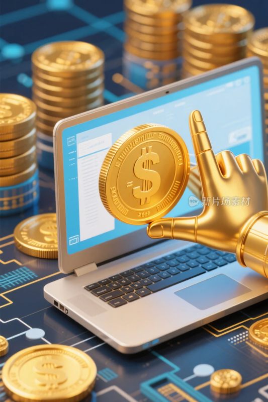 金融数字货币插画