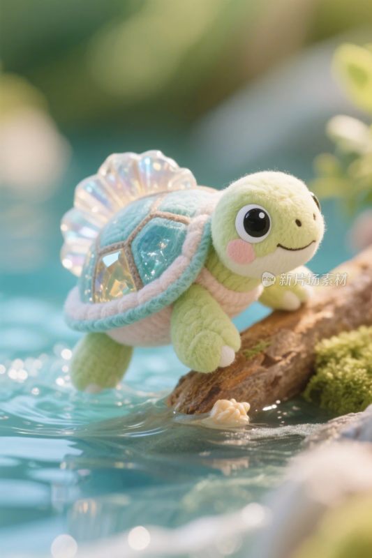 卡通小乌龟玩偶插画