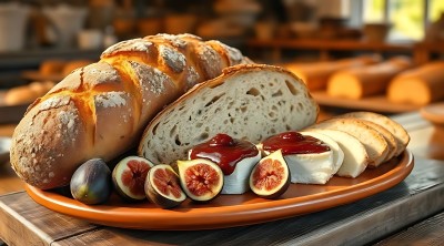 法式面包、奶酪和鲜果拼盘 法式面包、奶酪和鲜果拼盘