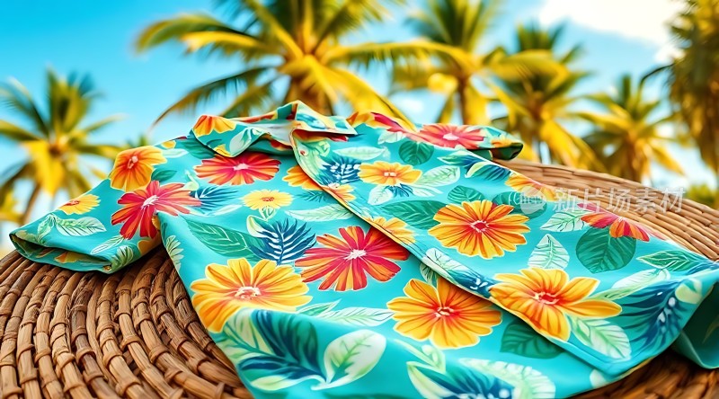 热带风情衬衫阳光下的夏日风情