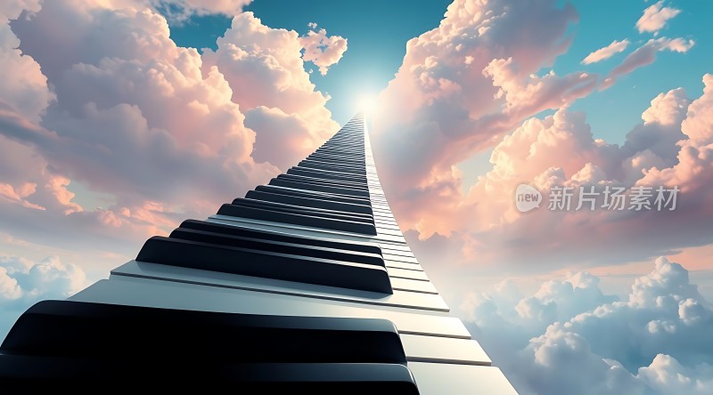钢琴键通向云端