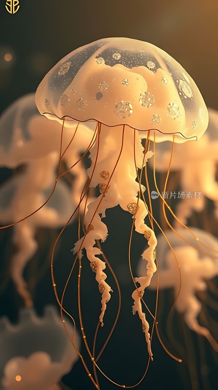 金色水母舞动海洋之梦