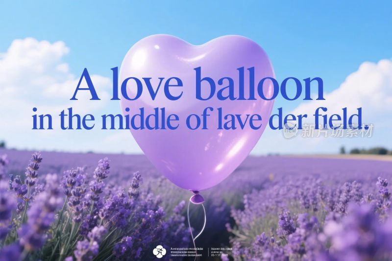 爱心气球薰衣草场景